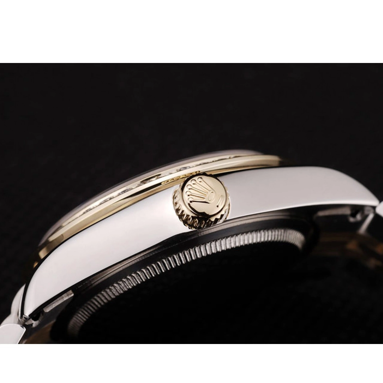 MiroTime 0718 Rolex DateJust Brushed Stainless Steel Case Silver Flowers Dial Diamonds Plated